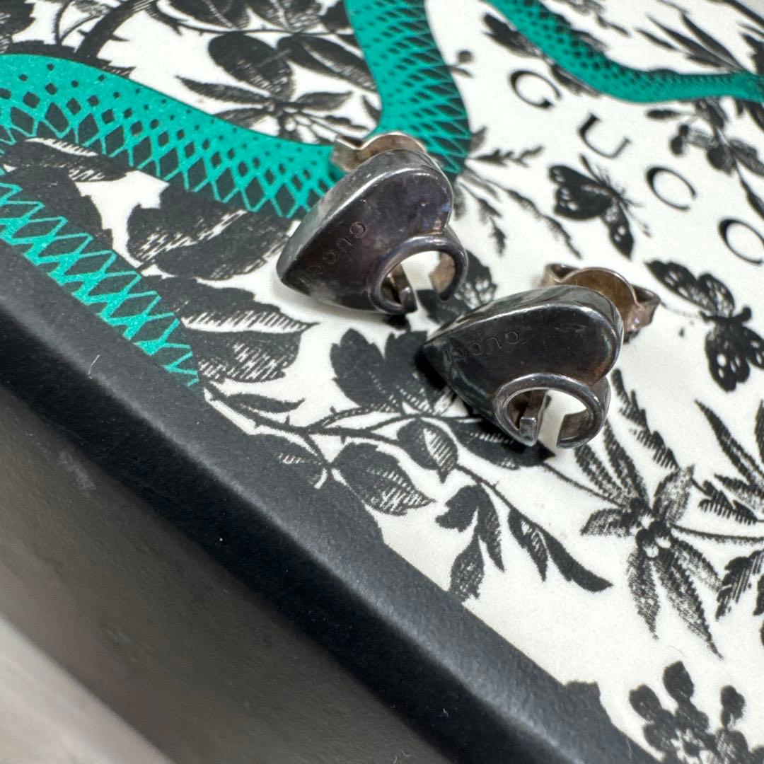 LBJ⭐︎GUCCI ハート型 シルバーピアス