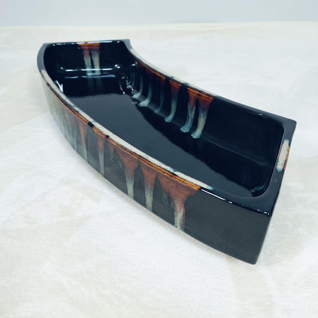 流形水盤花器　扇面水盤　水盤花器　花器　花瓶　水盤　生け花　華道