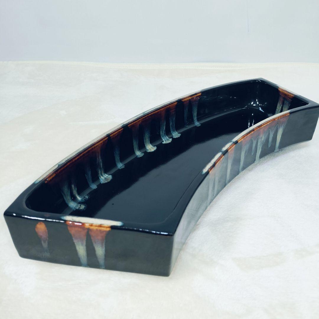 流形水盤花器　扇面水盤　水盤花器　花器　花瓶　水盤　生け花　華道