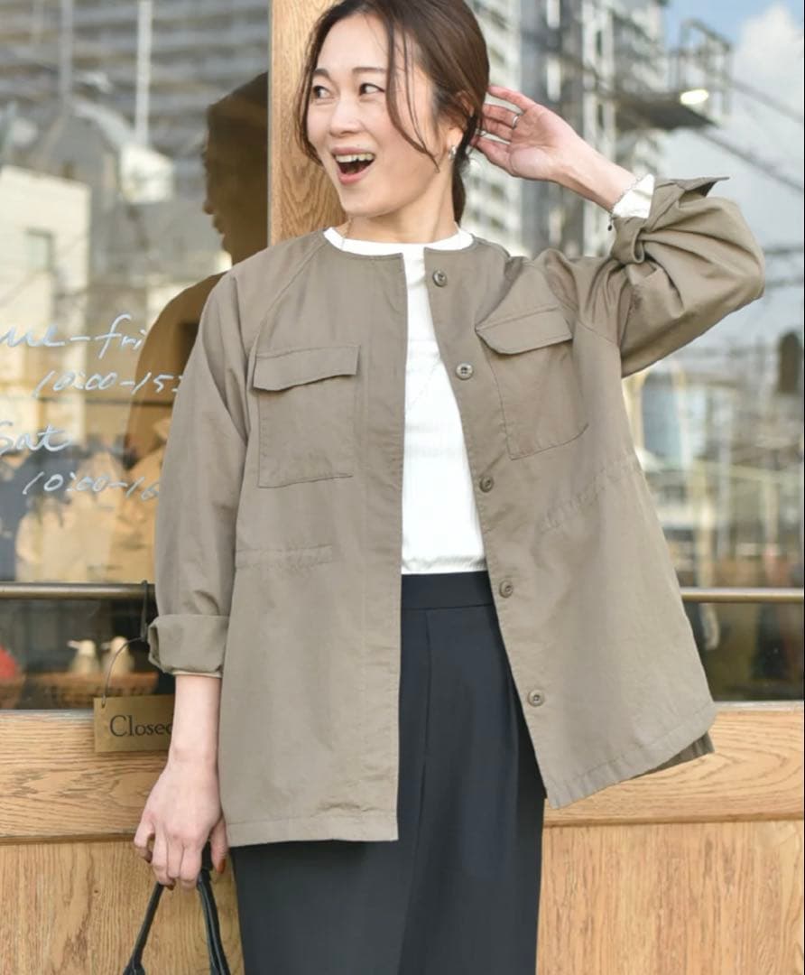 our アワーホーム　ツイル素材のサファリジャケット