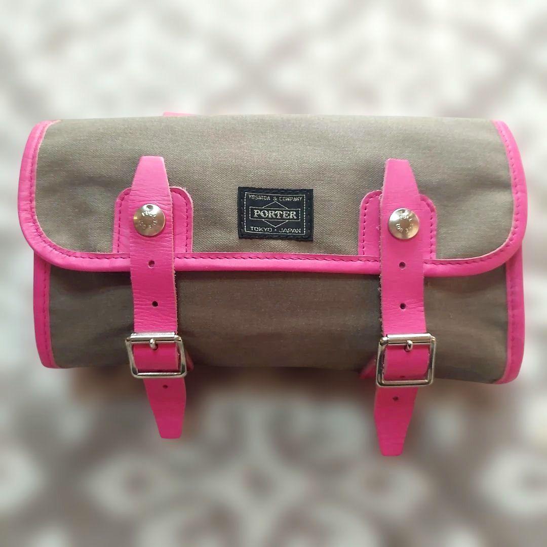 【希少】自転車 ハンドル バッグ ポーター 吉田カバン キャンバスロールバッグ