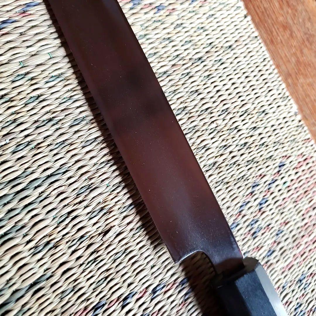 有次　柳刄包丁　純日本鋼　本焼　紫檀柄　刃渡り258㎜