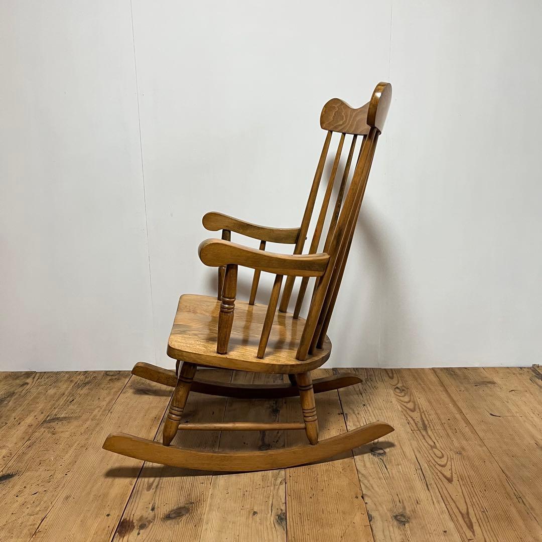 アンティーク ロッキングチェア 木製 北欧 レトロ z722