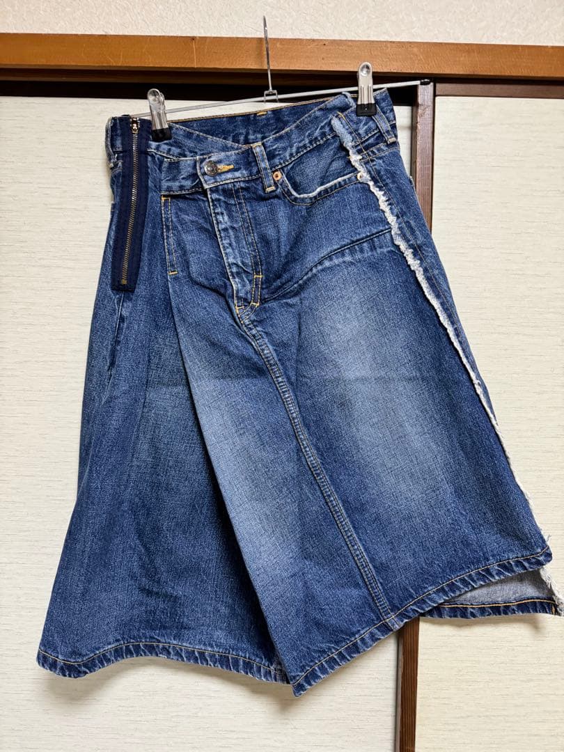 JUNYA WATANABE アシンメトリックデニムスカート