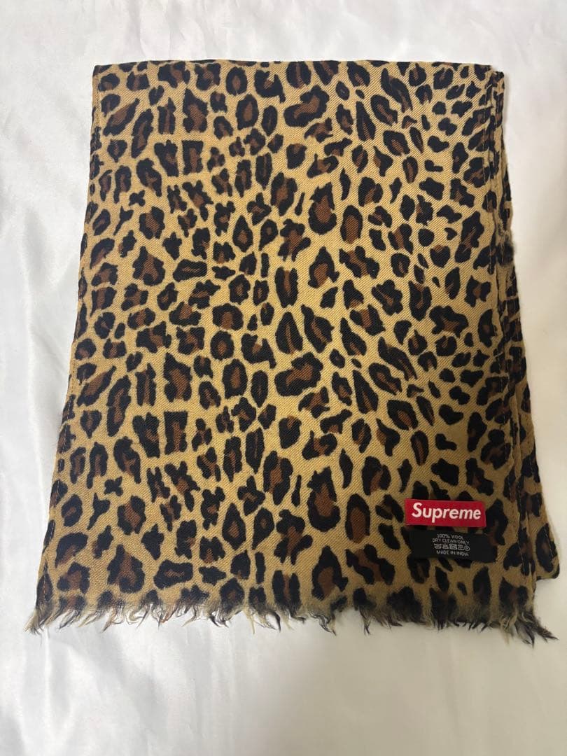 supreme シュプリームヒョウ柄ストールマフラーレオパード