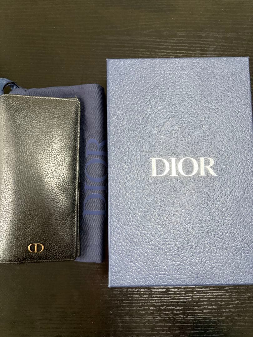 Dior ブラック レザー 長財布