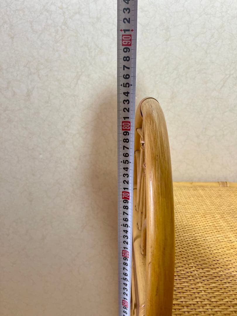 美品 ラタン 籐 電話台 キャビネット 昭和レトロ