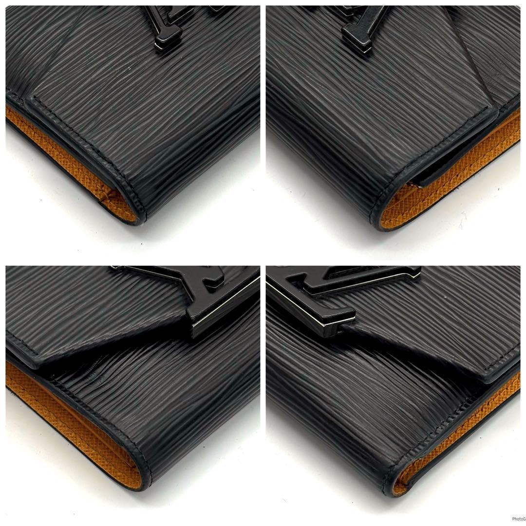 【超美品】ルイヴィトン エピ ヴィクトリーヌ 新型 三つ折り財布 ブラック 黒