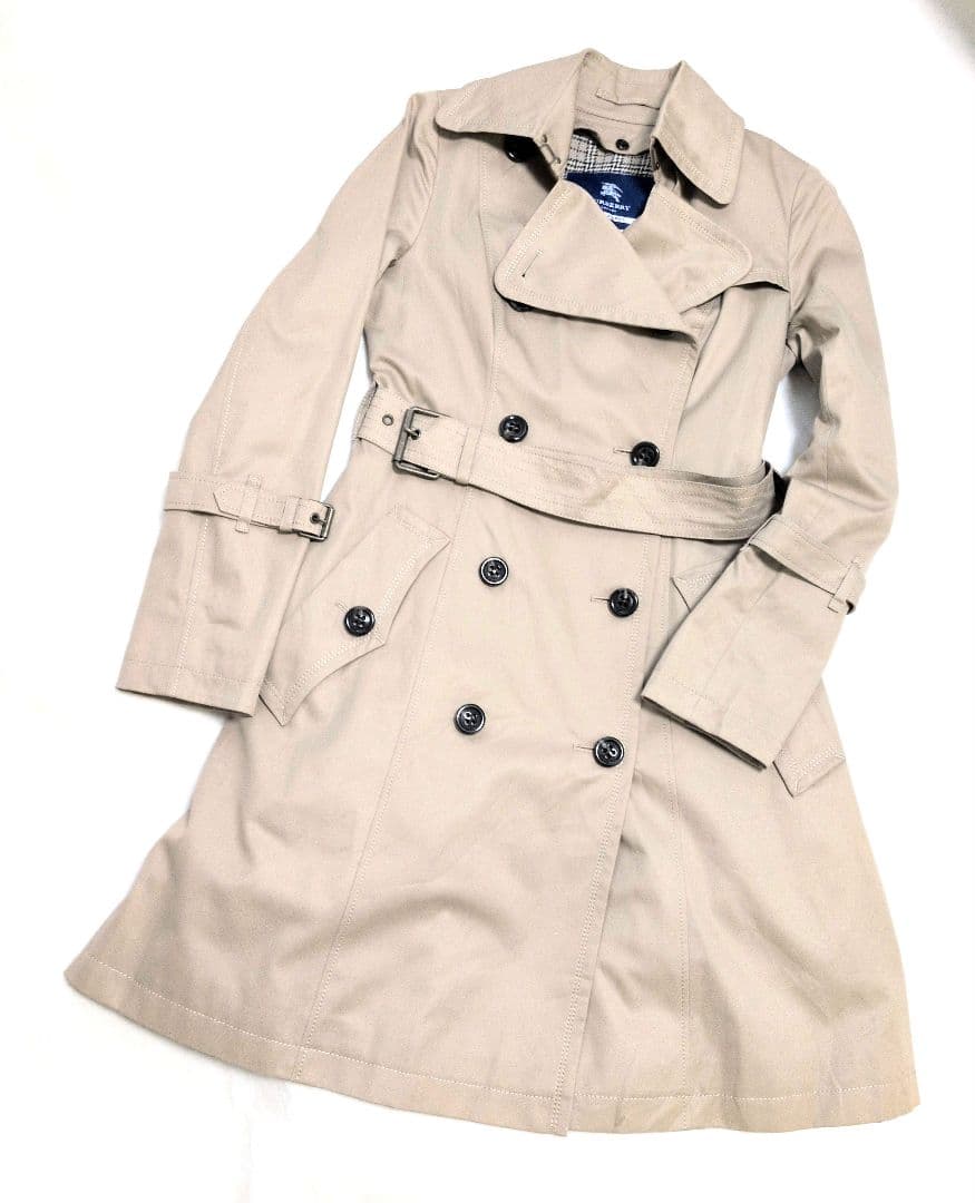 BURBERRY BLUE LABEL ノバチェック ライナー付き ベージュS