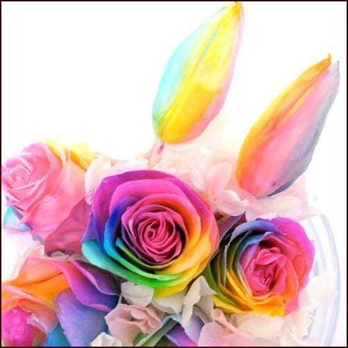 【楽天ランキング1位】プリザーブドフラワー レインボーチューリップドーム