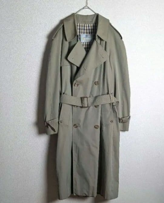 アクアスキュータム　トレンチコート　キングスウェイ　90s　カーキ　英国製　古着