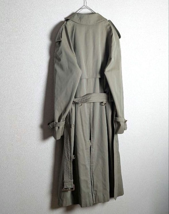 アクアスキュータム　トレンチコート　キングスウェイ　90s　カーキ　英国製　古着