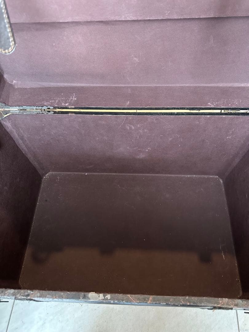 収納 スツール オットマン おもちゃ箱 宝箱 椅子 レザー　アンティーク　レトロ