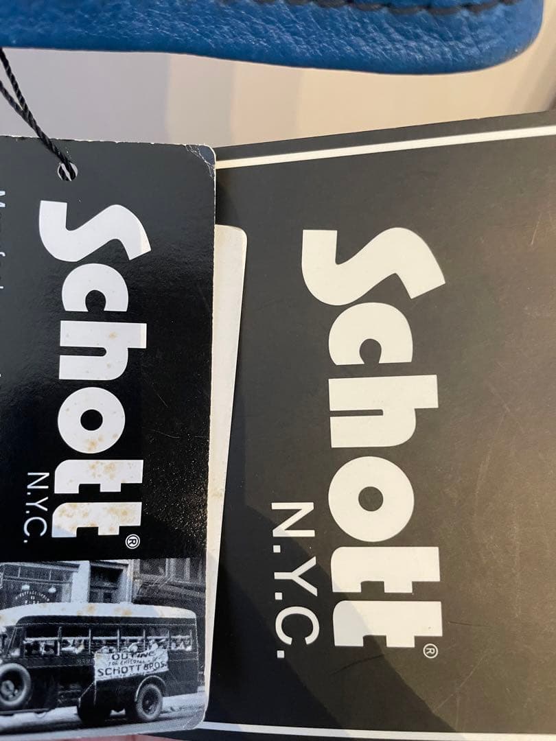 Schott ショットライダースジャケット ダブルブレストブルー　試着のみ