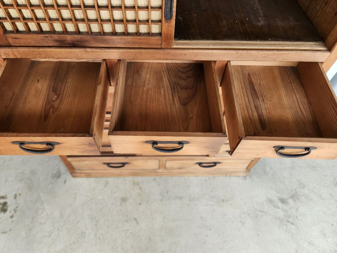 水屋箪笥　時代箪笥アンティークヴィンテージ古家具古民家古民具