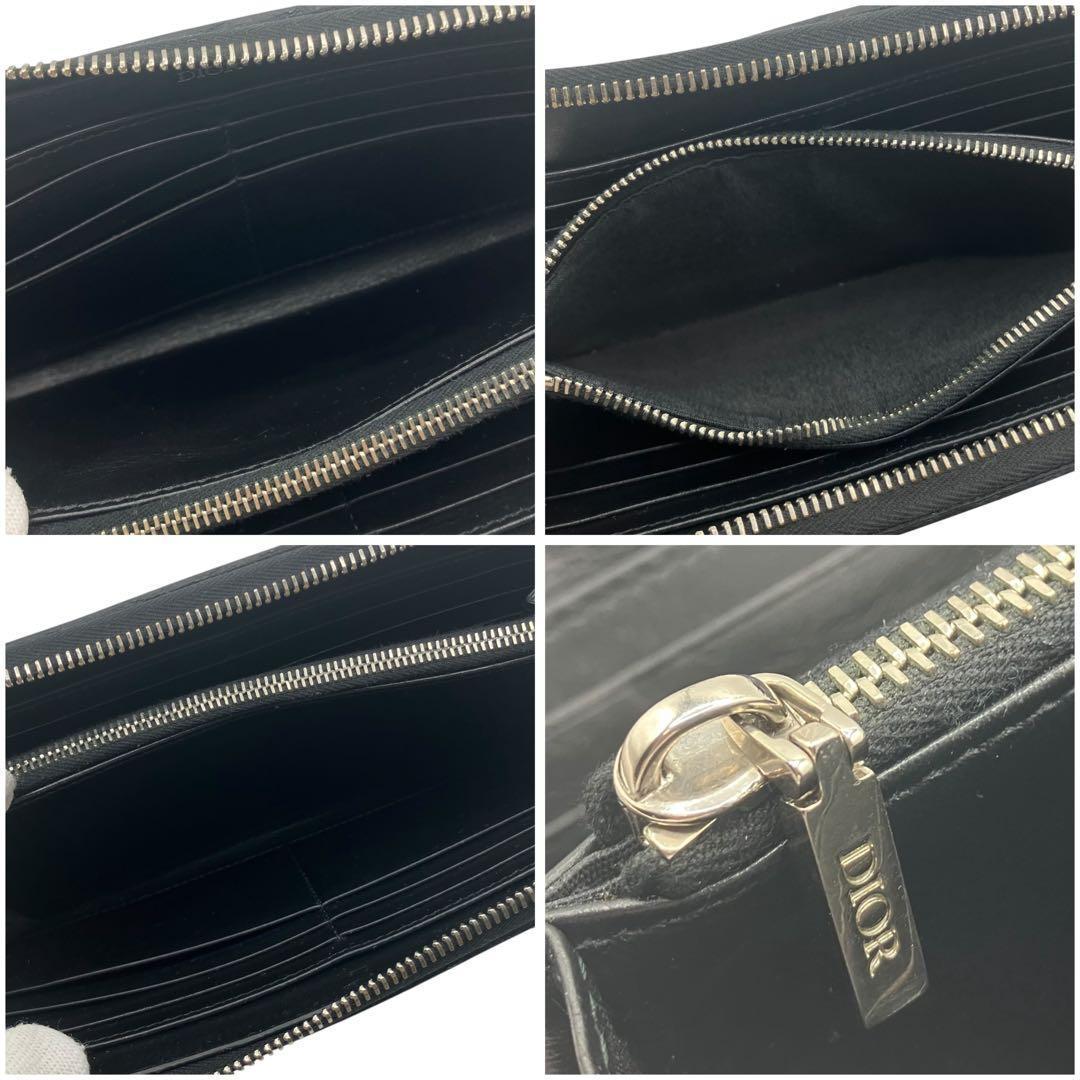美品✨ ディオール サドル ロングジップウォレット ブラック