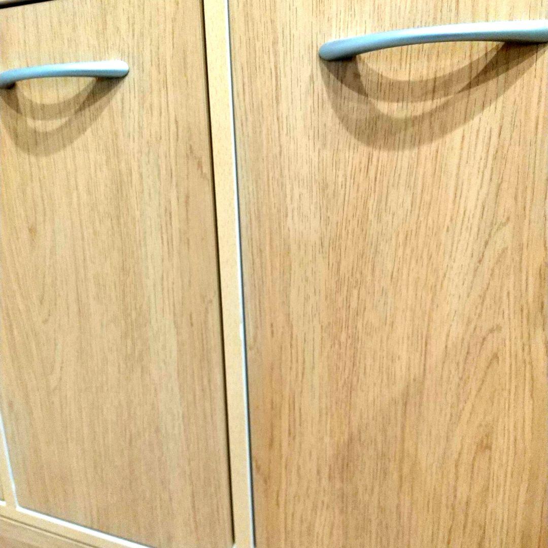 ダストストッカー大２小３空き缶ゴミ分別木目未使用