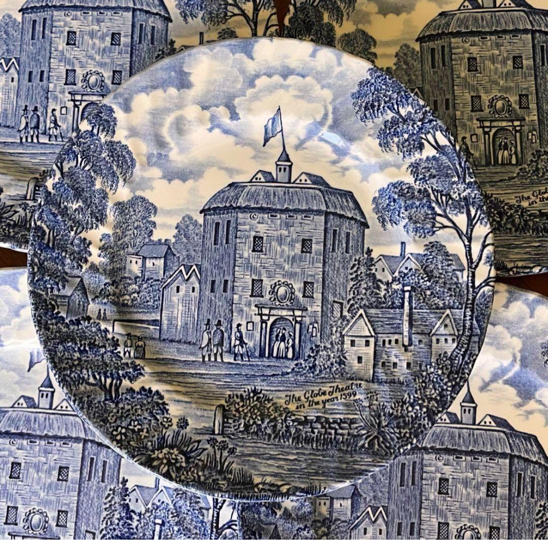 【英国ビンテージ】リッジウェイ★シェイクスピアカントリー★プレート5枚