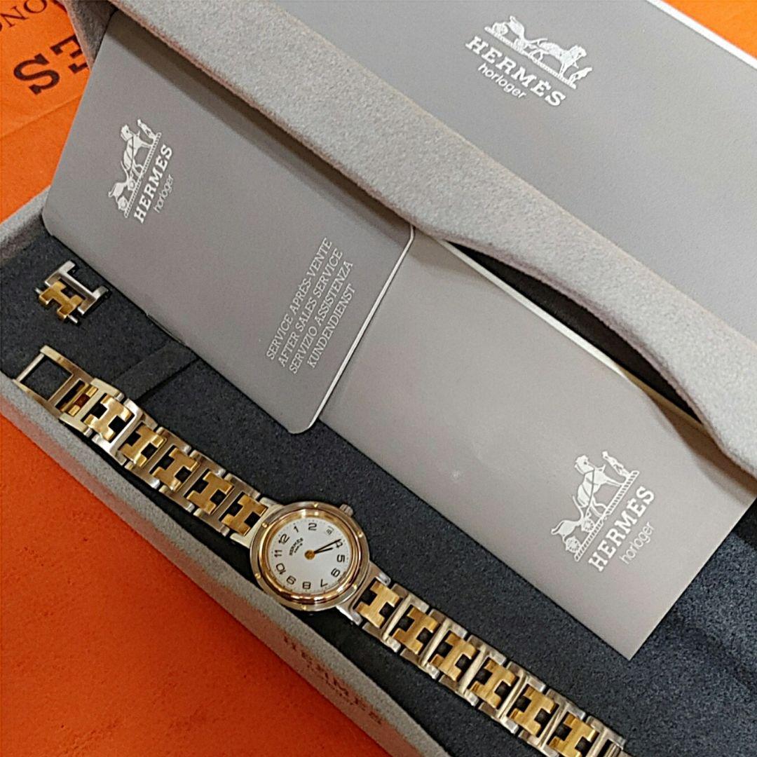 エルメス時計/極極極極美品クリッパー/新品電池新品仕上げ正常稼働品/レディース