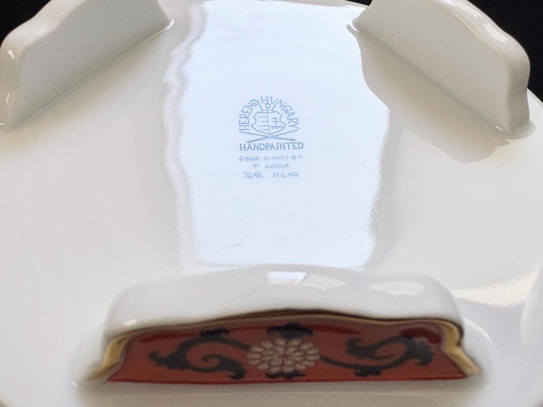 ヘレンド シノワズリ 西安の赤ゲデレ 茶会ボックス スターペインター作品