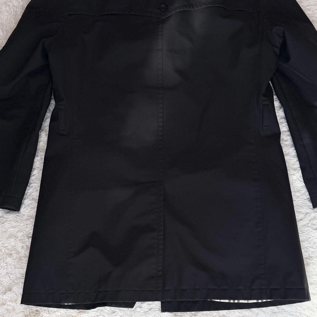 【美品】　希少　バーバリーブラックレーベル　コート　ノバチェック　黒