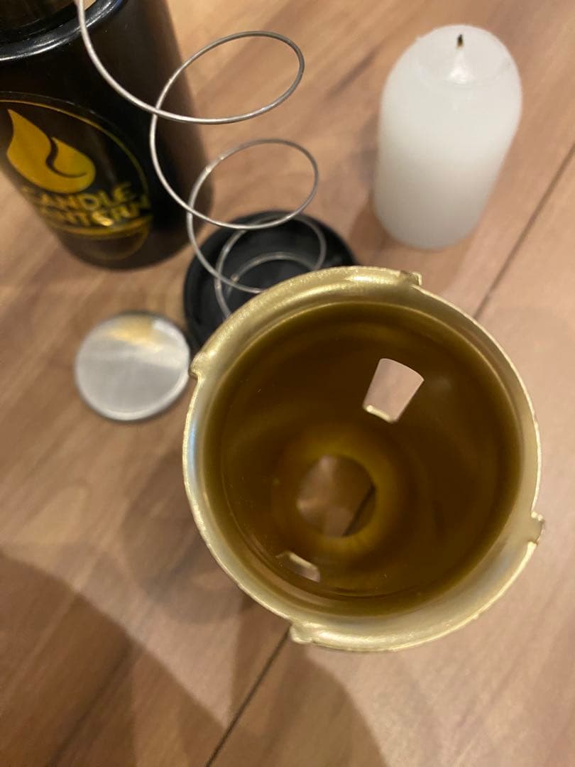 90s USA製　旧ロゴ　UCO キャンドルランタン　黒×金　金デカール　希少