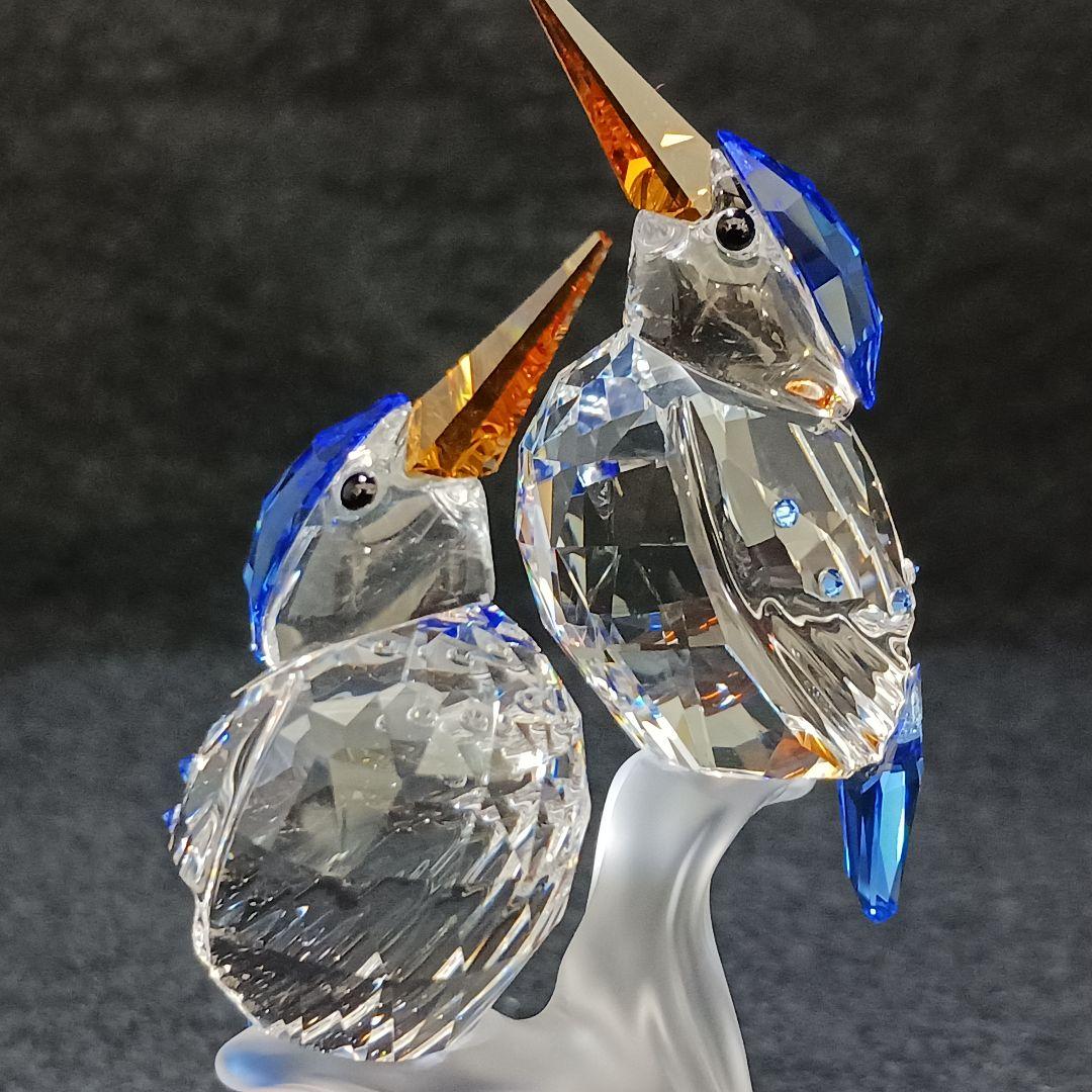 Y2435-12 スワロフスキー クリスタル カワセミ オブジェ 置物