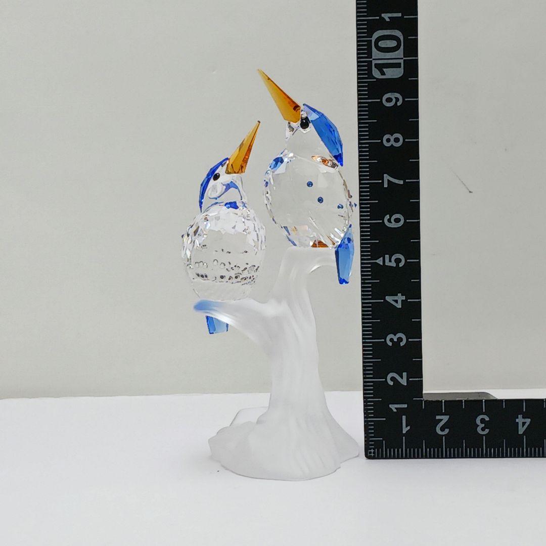 Y2435-12 スワロフスキー クリスタル カワセミ オブジェ 置物