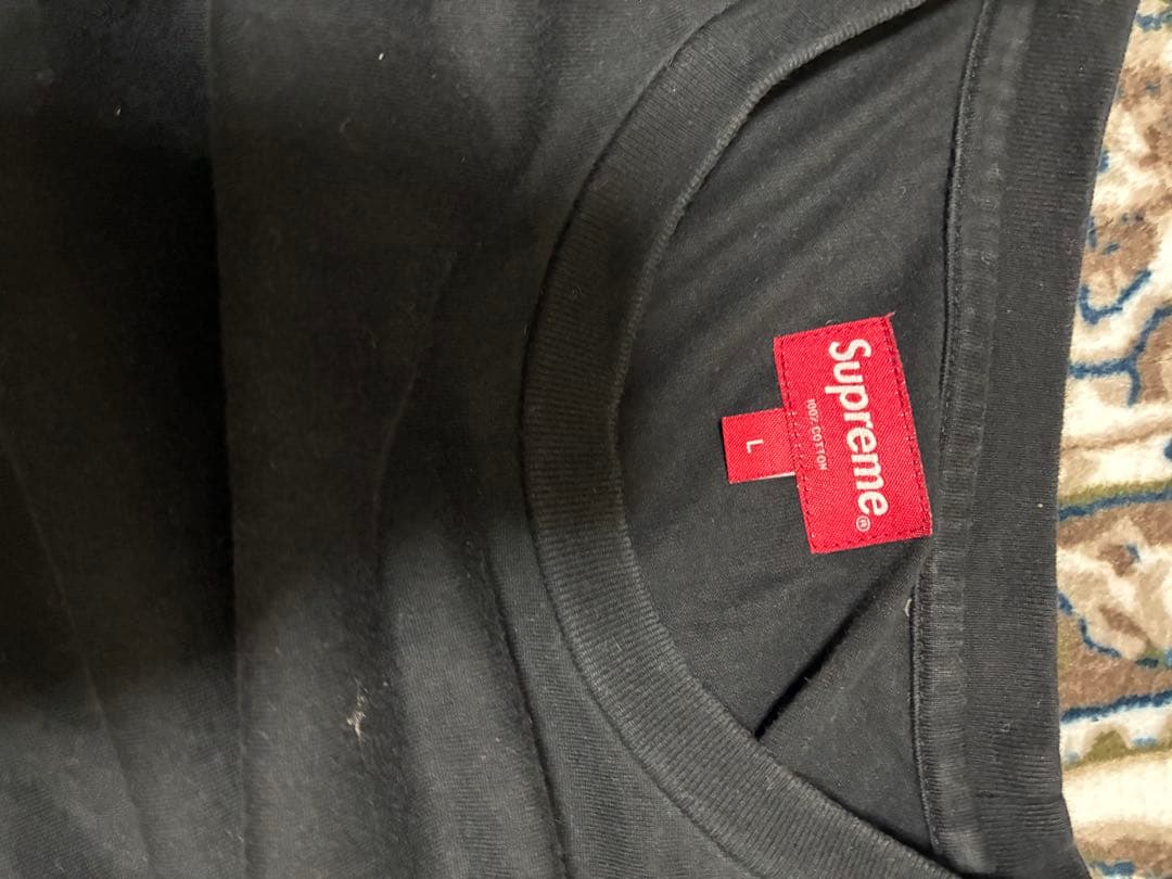 Supreme ブラック 長袖カットソー L