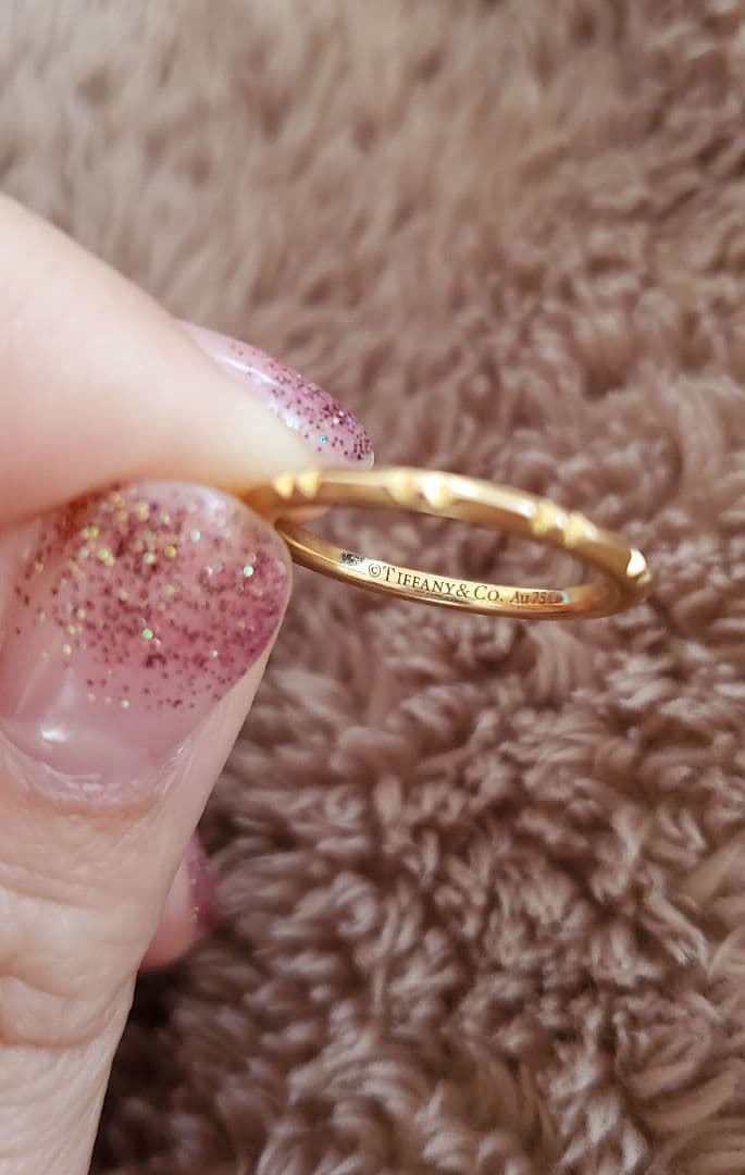 最終値下げ 美品 Tiffany&Co. トゥルーバンド リング K18 9号