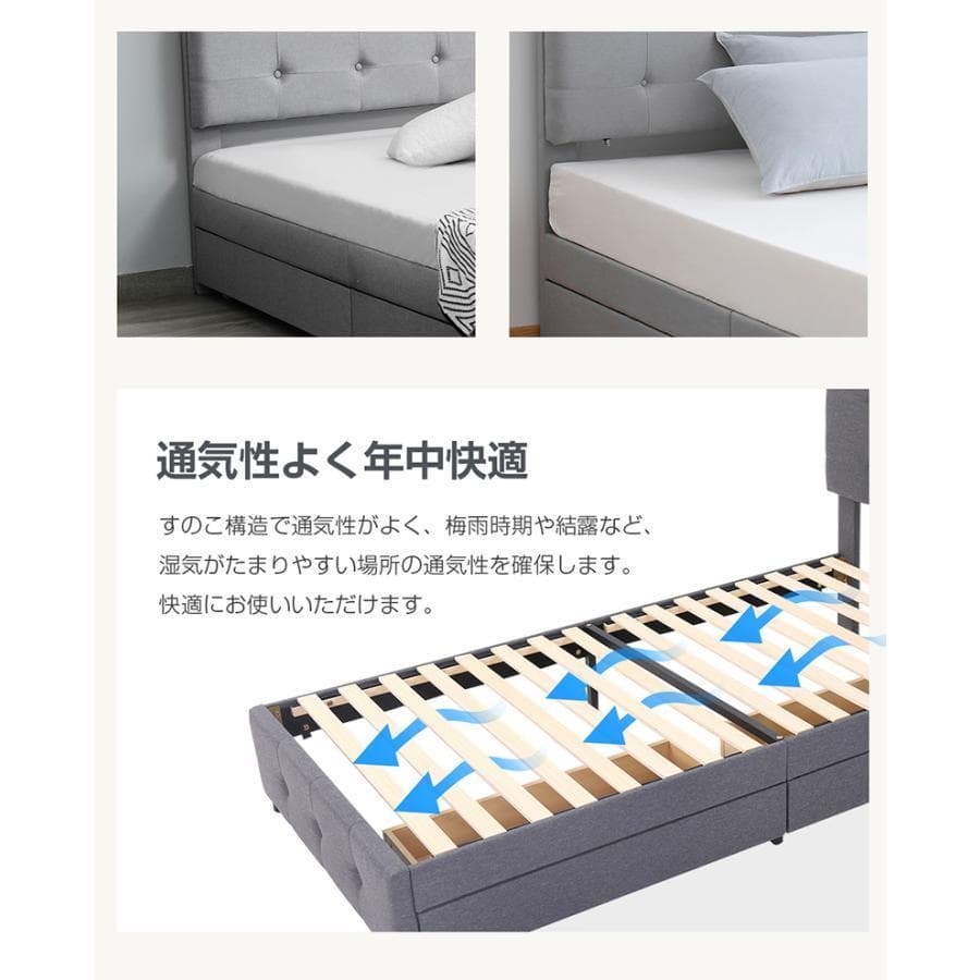 新品 ファブリックベッド S ベッドフレーム シングル 1775-170