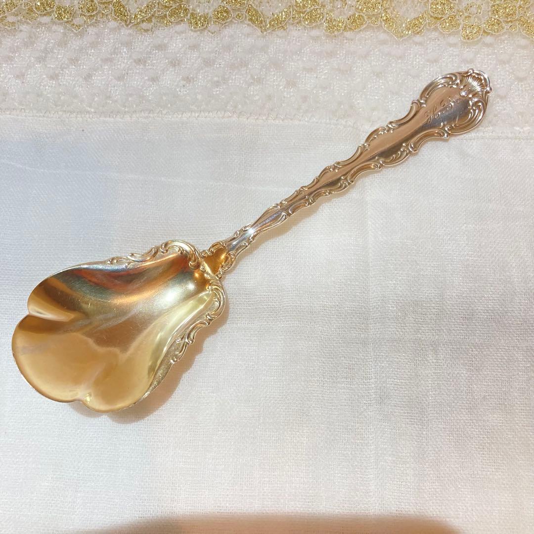 64 アメリカGorham社純銀製シュガースプーン