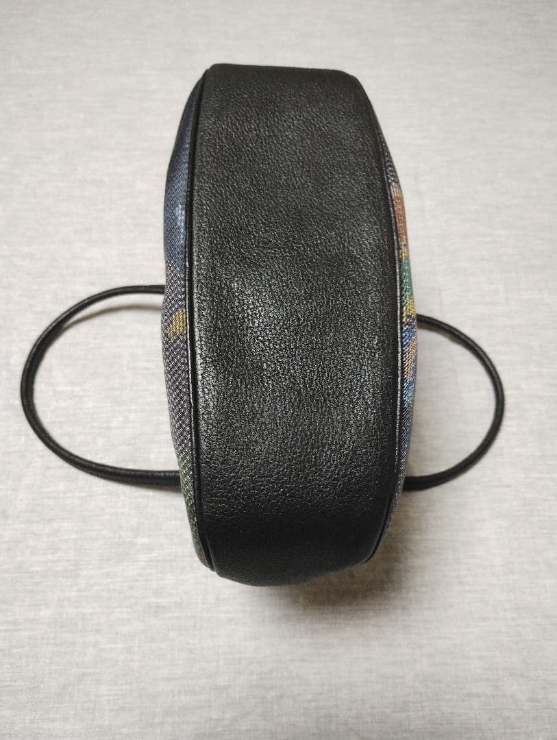 大島紬リメイク　花柄ネイビー コートと、 大島紬　ハンドバッグのセット