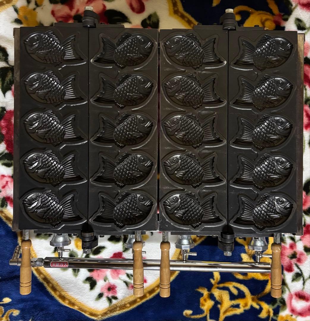 たい焼き器★天然ガス★5×2連★業務用器具★厨房器具★動作未確認