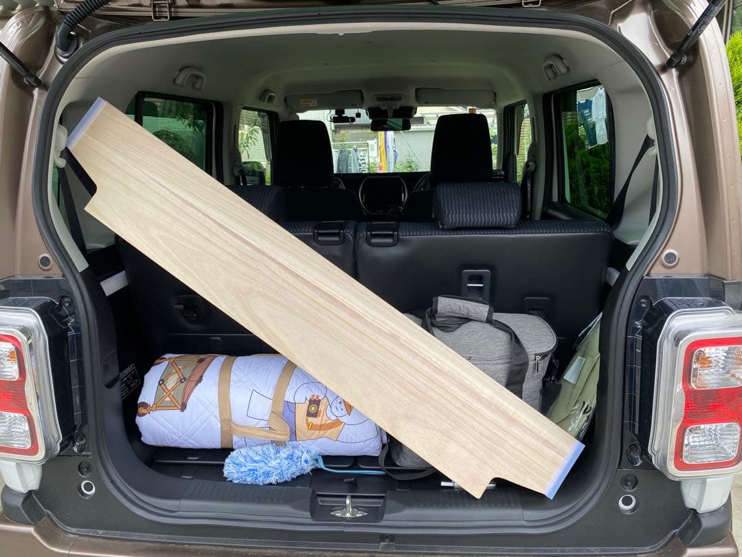 新型ハスラー用ラゲッジボード 静音版 木製 リクライニング対応 キャンプ21