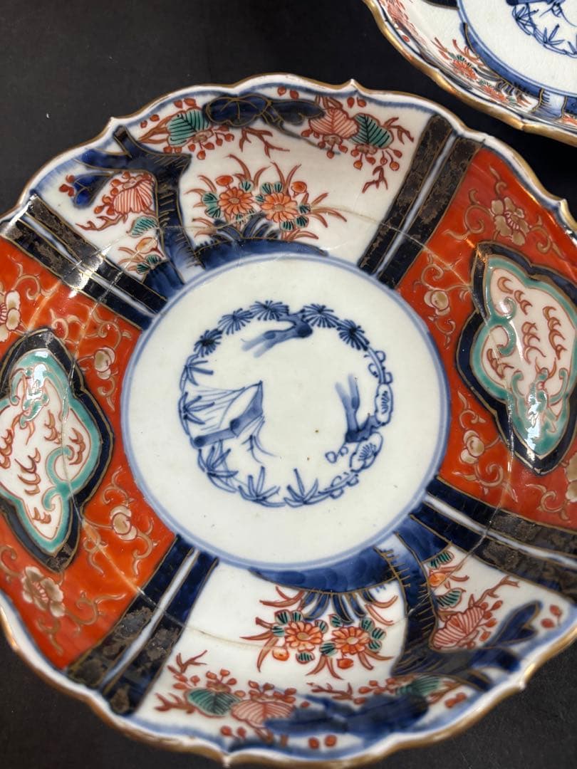 136 古伊万里　錦伊万里　皿　なます　九谷　大聖寺