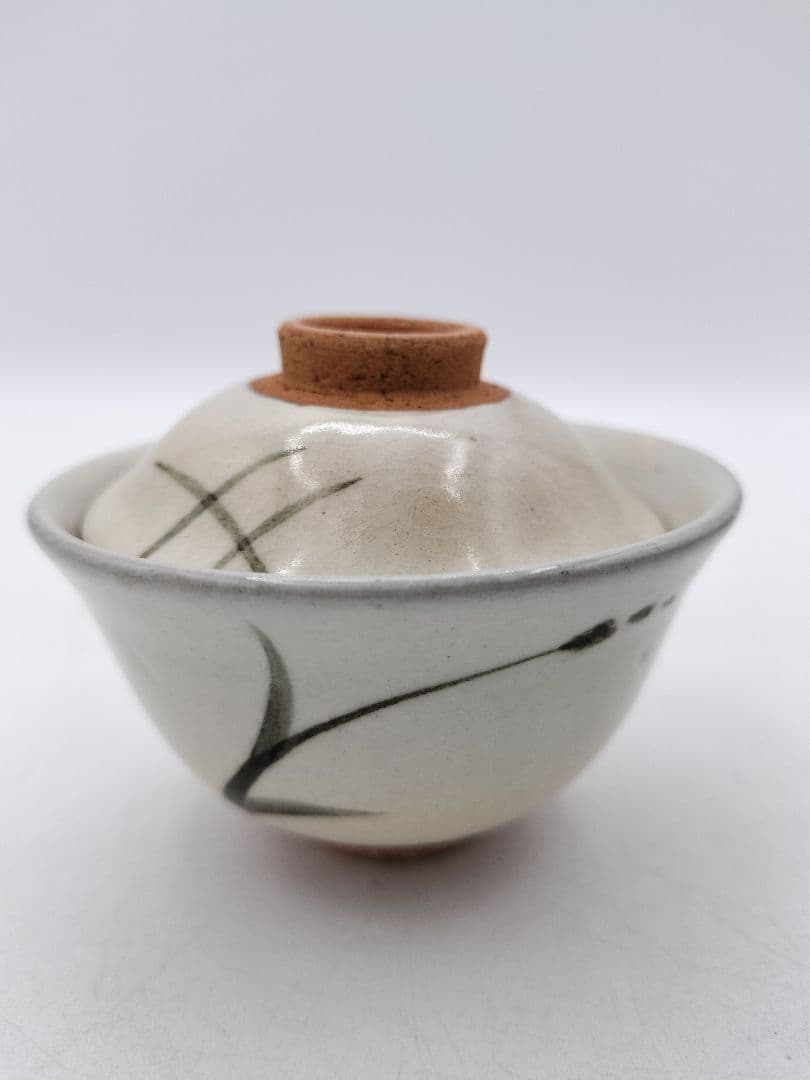 c787 煎茶　啜り茶碗 粉引 5客 紙箱 茶道具 古物　すすり