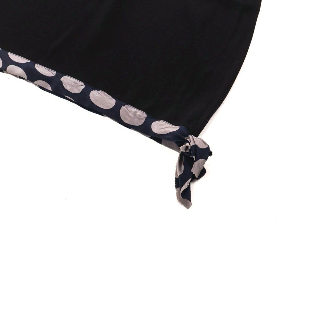 H2152◾️マルタンマルジェラ　水玉柄膝丈スカート　Aライン