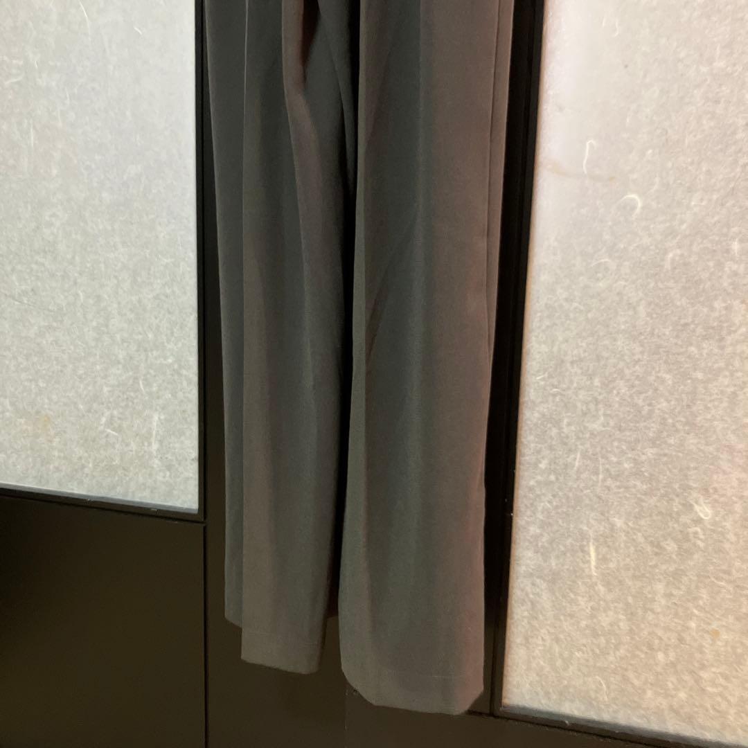 デプレ　ジャージーライクジョーゼット オールインワン36Mチャコールグレー