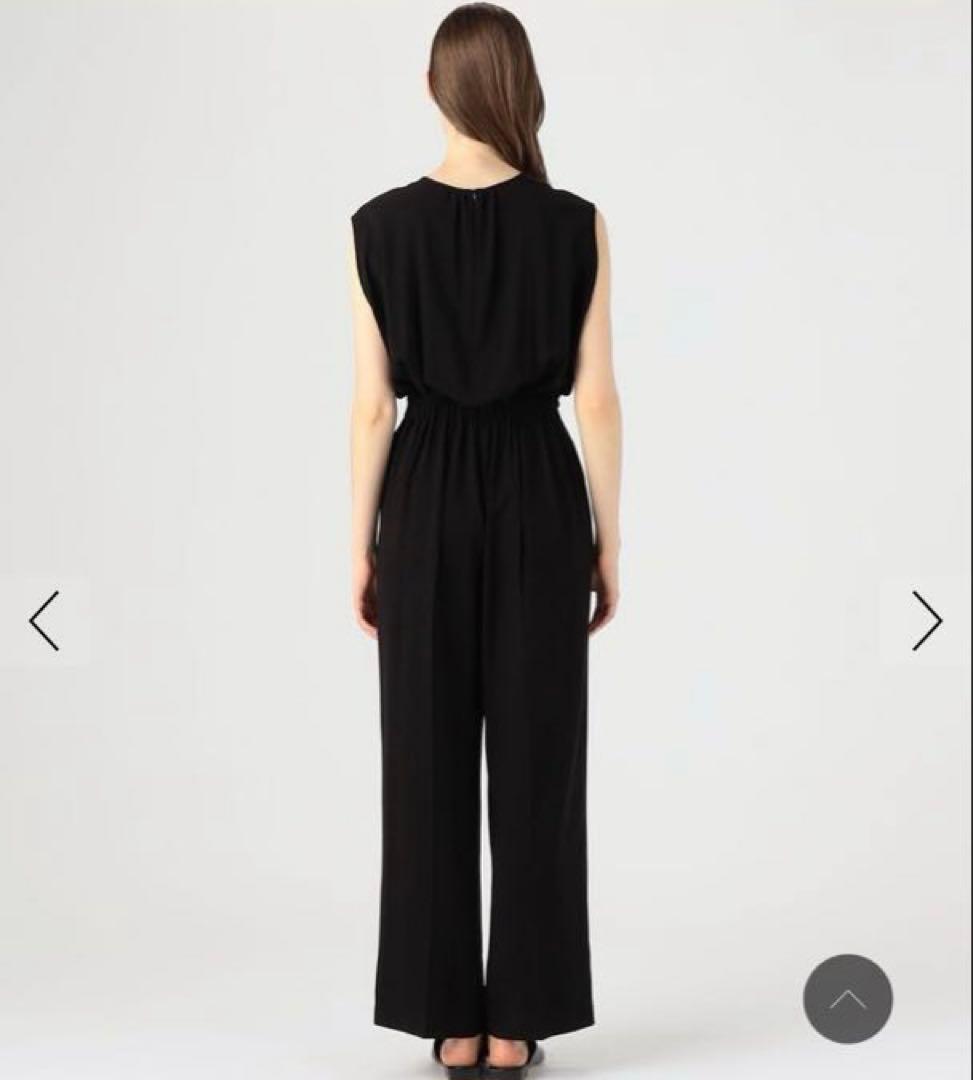 デプレ　ジャージーライクジョーゼット オールインワン36Mチャコールグレー