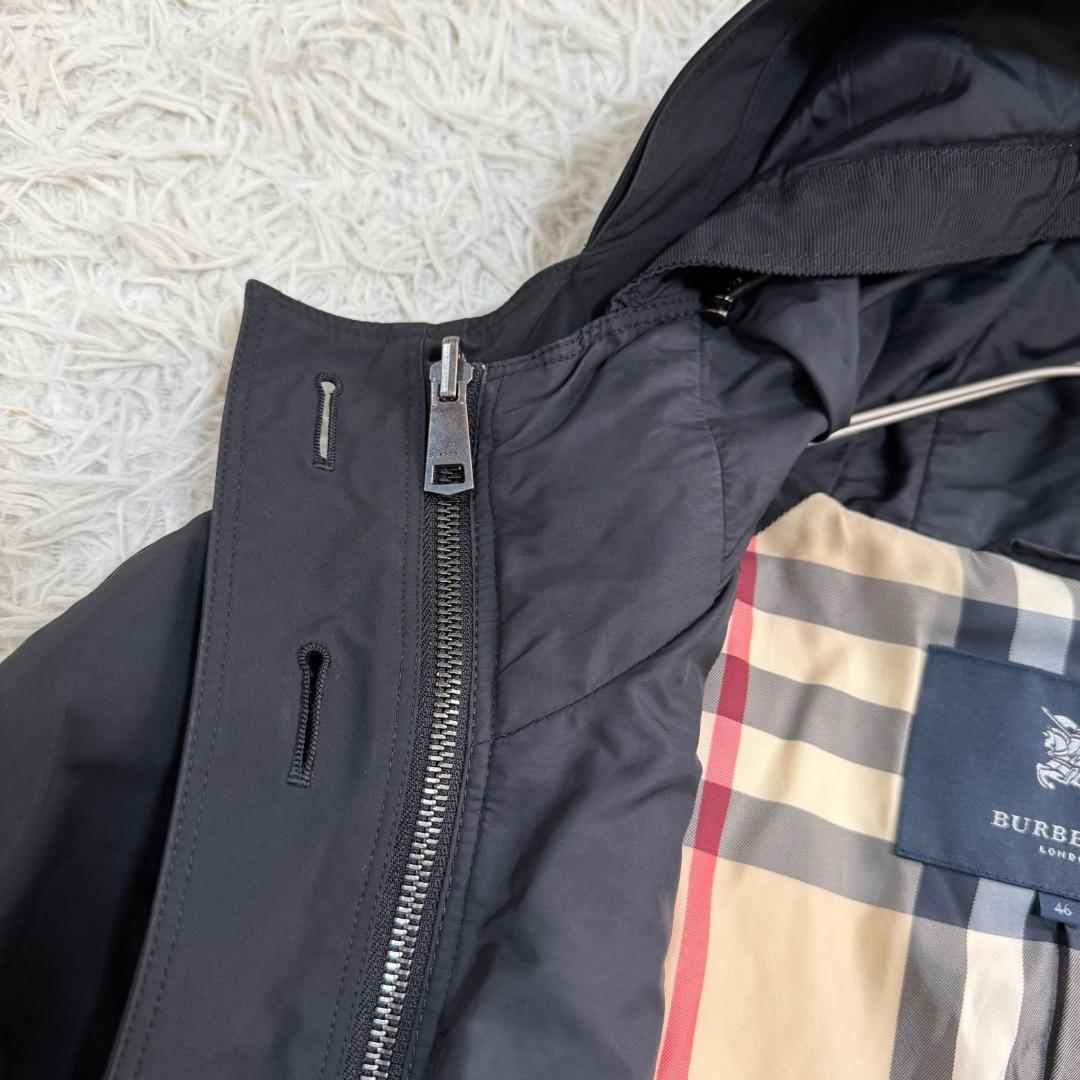 17070✨バーバリー 46 3XL メガチェック ダウンライナー フードコート
