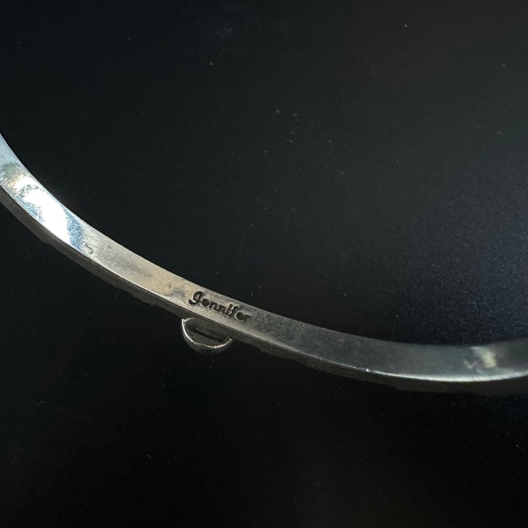 Navajo Jennifer Curtis スタンプワーク ターコイズバングル