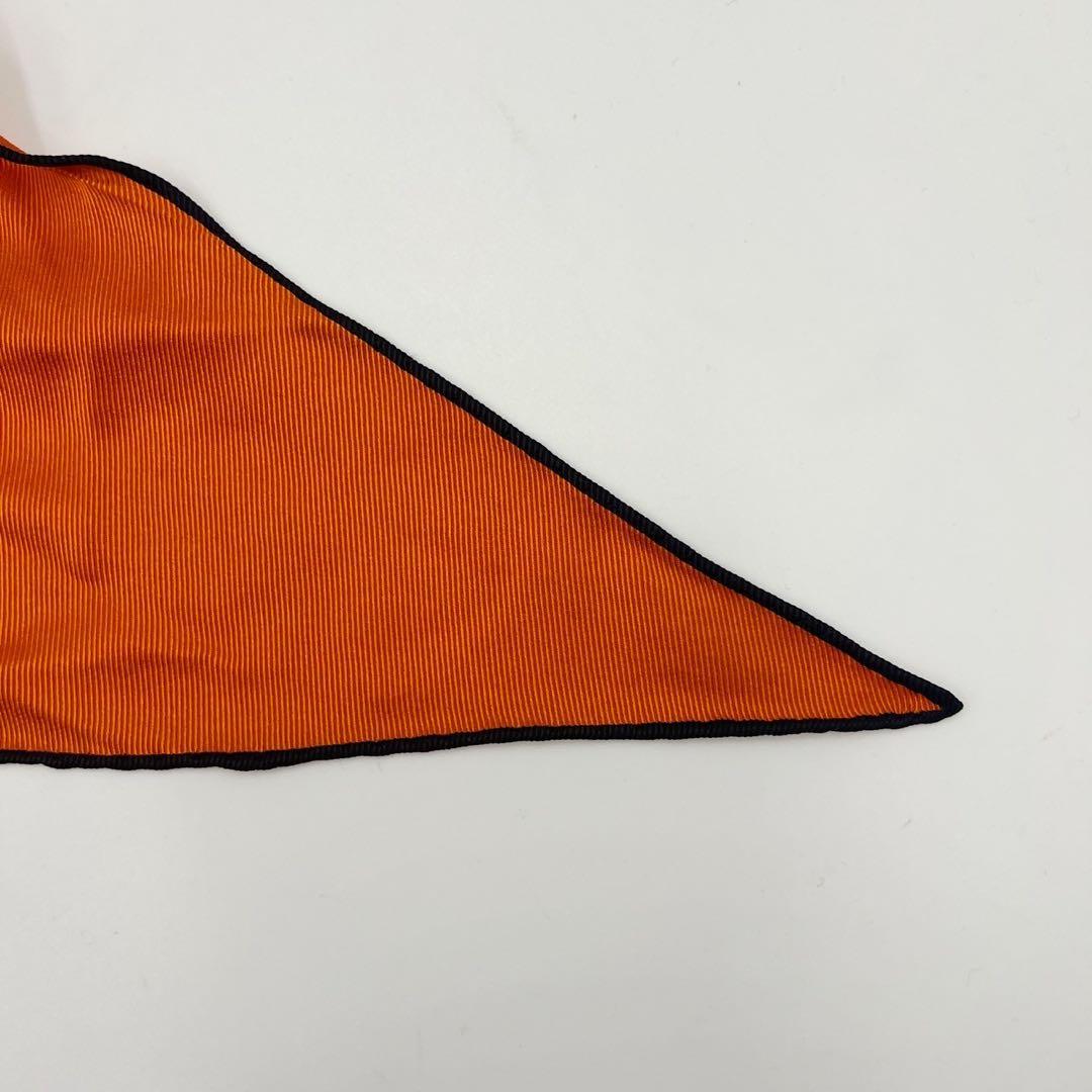 エルメス HERMES　ひし形　カレ　ロザンジュ スカーフ シルク　オレンジ