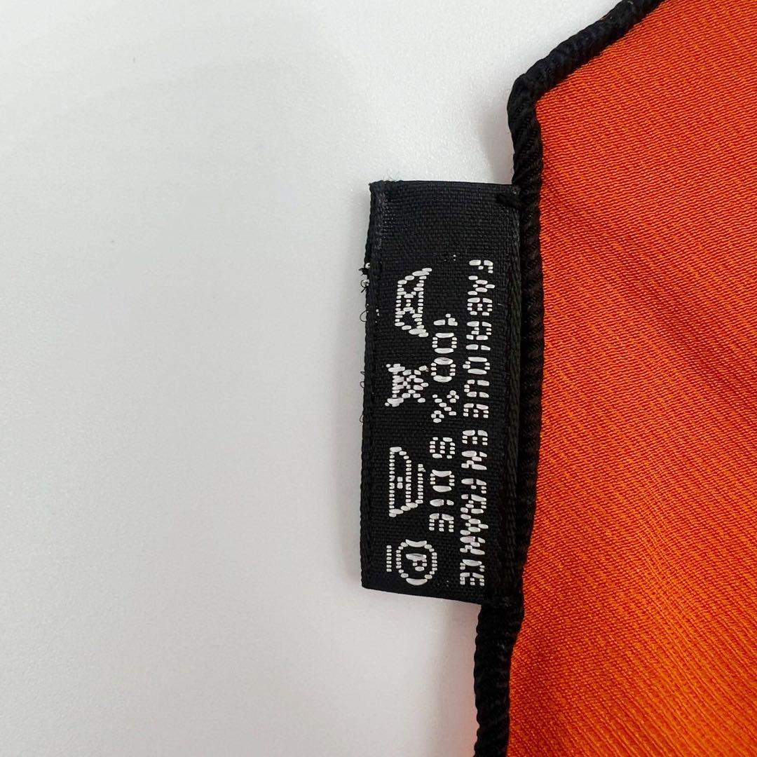 エルメス HERMES　ひし形　カレ　ロザンジュ スカーフ シルク　オレンジ