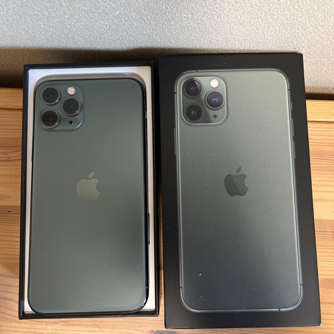 バッテリー100%超美品！iPhone11 Pro 64GBミッドナイトグリーン