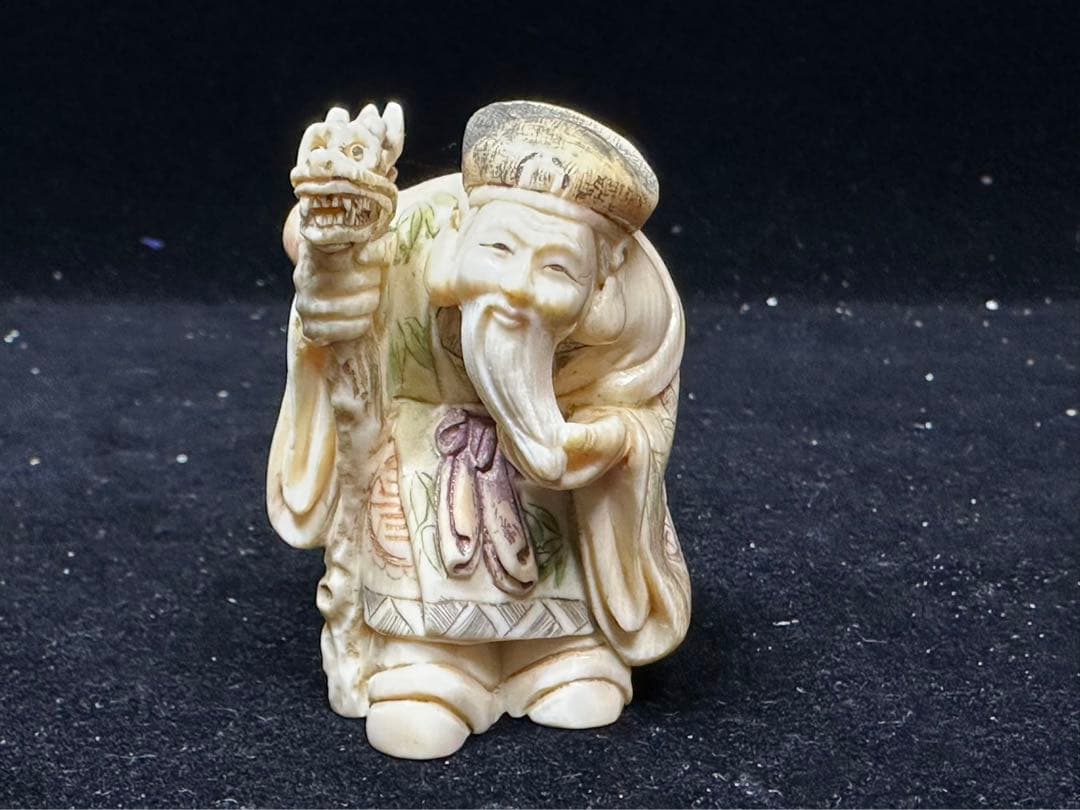 置物　アンティーク　天然素材　七福神　仏像　彫刻 古美術品　細密細工