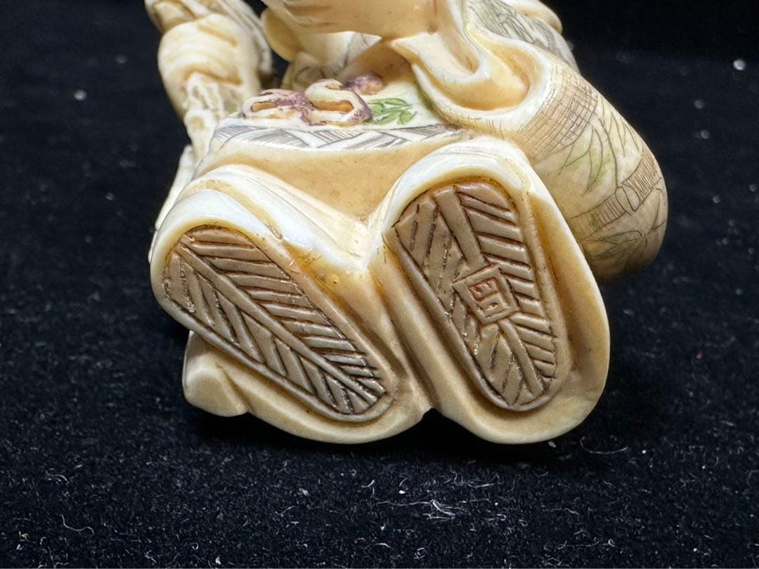 置物　アンティーク　天然素材　七福神　仏像　彫刻 古美術品　細密細工