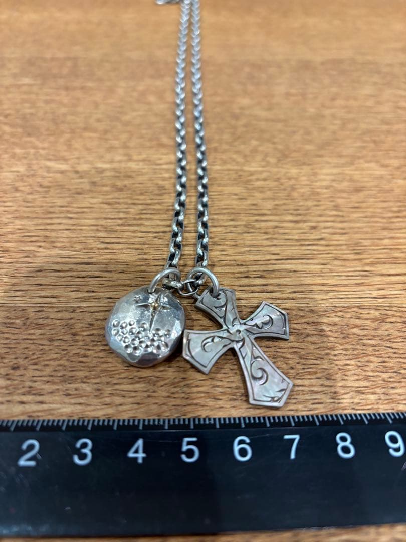 シルバー/ネックレス/925/18金/黒蝶貝