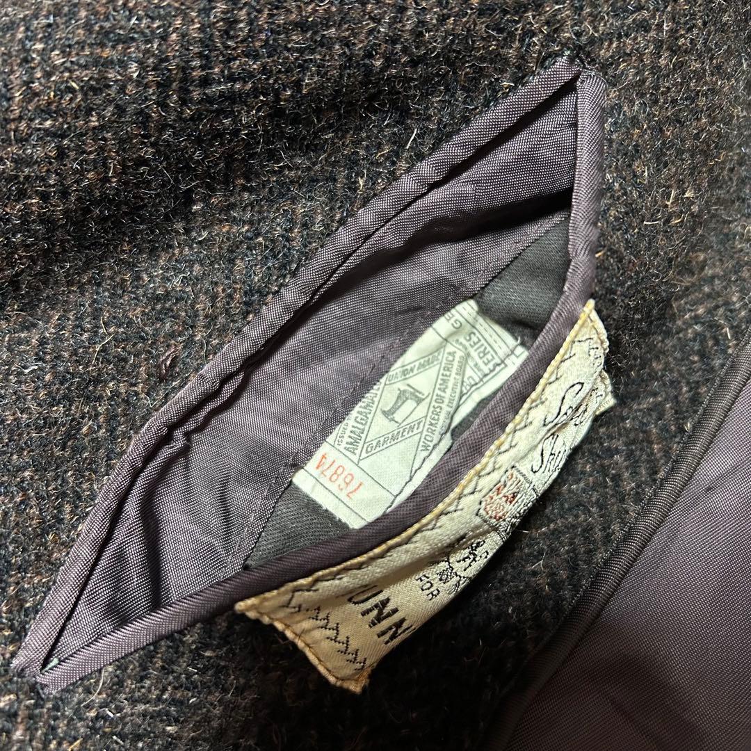 60's ハリスツイード　ヴィンテージ　チェスターコート　古着　貴重