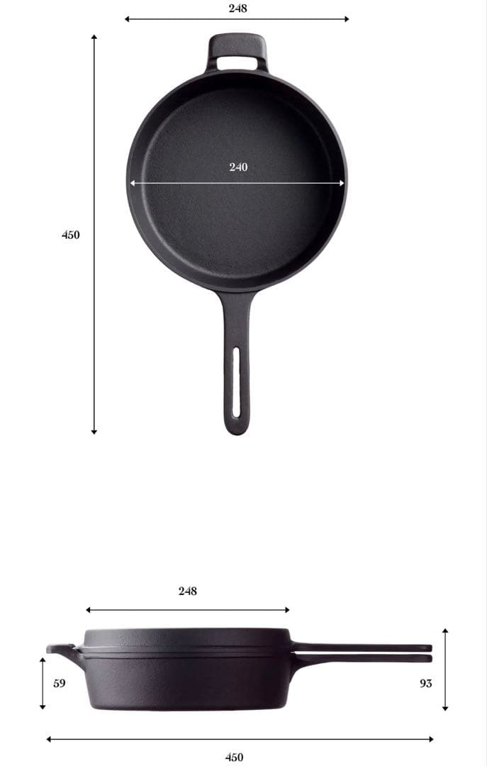 及源鋳造（OIGEN） ダッチオーブン天火 グリルスキレット 24cm